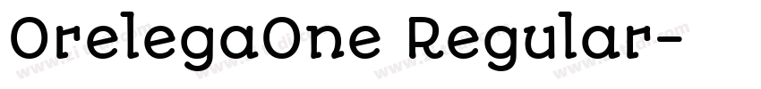 OrelegaOne Regular字体转换